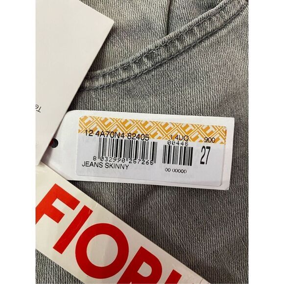 Fiorucci Skinny Fit Jeans Grey Zippered Ankle Women’s Sz 27 Waist - Picture 4 of 9